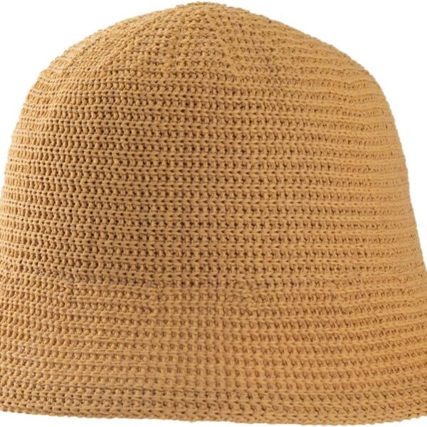 Elegant Mesh Woven Bucket Hat - Sun Protection, Adjustable & Foldable